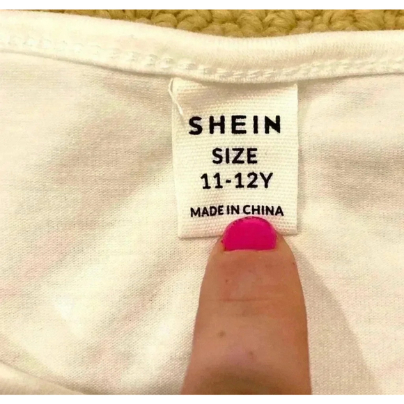 NWT SHEIN Girl’s 3-piece Set Blouse Shorts Hair Tie Sz. 11-12y - Picture 3 of 6